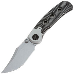 Нож Kizer Pioneer Bowie stonewash сталь Nitro-V рукоять Micarta/Grey Aluminum