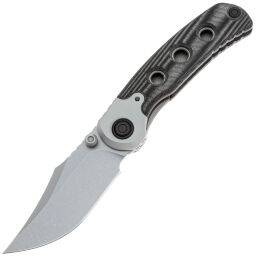 Нож Kizer Pioneer Bowie stonewash сталь Nitro-V рукоять Micarta/Grey Aluminum