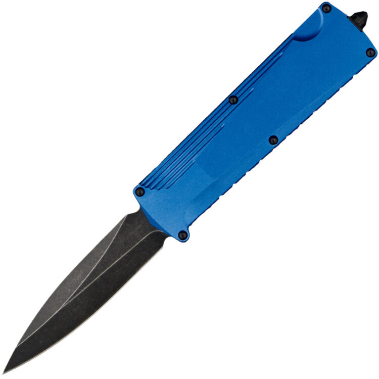 Нож Daggerr Кощей blackwash сталь D2 рукоять Blue Aluminium