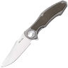 Нож Real Steel Exorcist stonewash сталь S35VN рукоять Titanium/Green Micarta (9412GM)