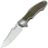 Нож Real Steel Exorcist stonewash сталь S35VN рукоять Titanium/Green Micarta (9412GM)