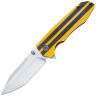 Нож Petrified Fish Mocado satin сталь K110 рукоять Black/Yellow G10