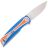Нож CH 3511 сталь D2 рукоять Orange/Blue G10