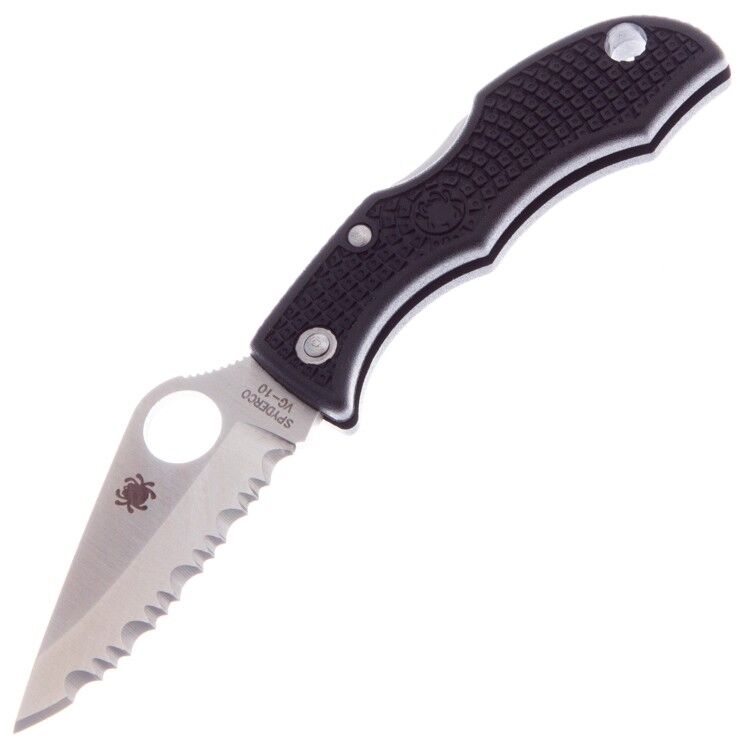 Нож Spyderco Ladybug 3 Serrated сталь VG-10 рукоять Black FRN (LBKS3)