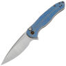 Нож WE Knife Button Lock Kitefin satin сталь CPM-20CV рукоять Blue Ripple Ti (WE19002M-3)