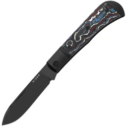 Нож Kizer Trestle D DLC сталь S90V рукоять Black Aluminium/Nebula Fat Carbon