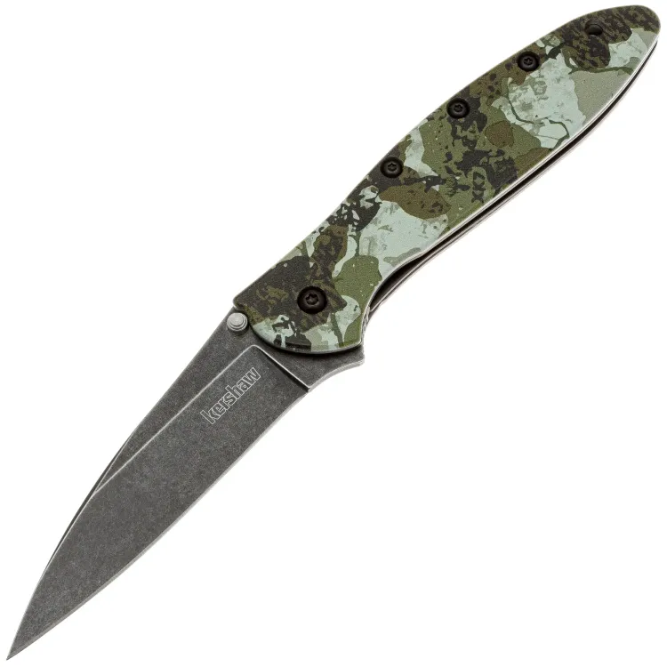 Нож Kershaw Leek blackwash сталь 14C28N рукоять Kings Camo Aluminium (1660KC)