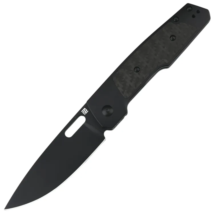 Нож Artisan Cutlery The Gambit Black Knight PVD сталь S90V рукоять Black Titanium/Carbon Fiber