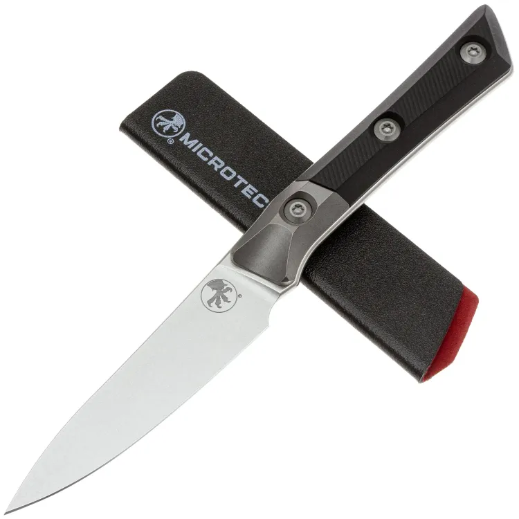 Нож кухонный Microtech 3.5" Paring Knife сталь M390MK рукоять Ti/Black G10 (3500B-10BK)