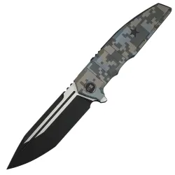 Нож WE Knife Breach blackwash сталь M390 рукоять Pixel Pattern Titanium (WE25077-3)