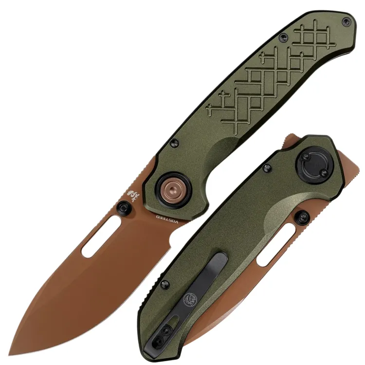 Нож Vosteed Zander copper dune сталь S35VN рукоять Olive Green Aluminum