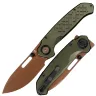 Нож Vosteed Zander copper dune сталь S35VN рукоять Olive Green Aluminum