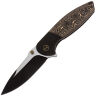 Нож WE Knife Nitro OG blackwash сталь CPM-20CV рукоять Black Ti/Copper Foil CF (WE23035-2)
