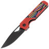 Нож Kizer Mini Militaw black сталь Nitro-V рукоять Red/Party Streamers G10