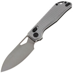 Нож Kunwu Pulsar DLC сталь Elmax рукоять Diamond Texture Gray Ti