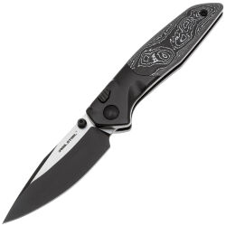Нож Real Steel Hoeft satin/black сталь S35VN рукоять Titanium/ Aluminum Foil CF (7901AF)