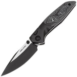 Нож Real Steel Hoeft satin/black сталь S35VN рукоять Titanium/ Aluminum Foil CF (7901AF)