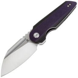 Нож Tenable Rafe L satin сталь 14C28N рукоять Black/Purple G10