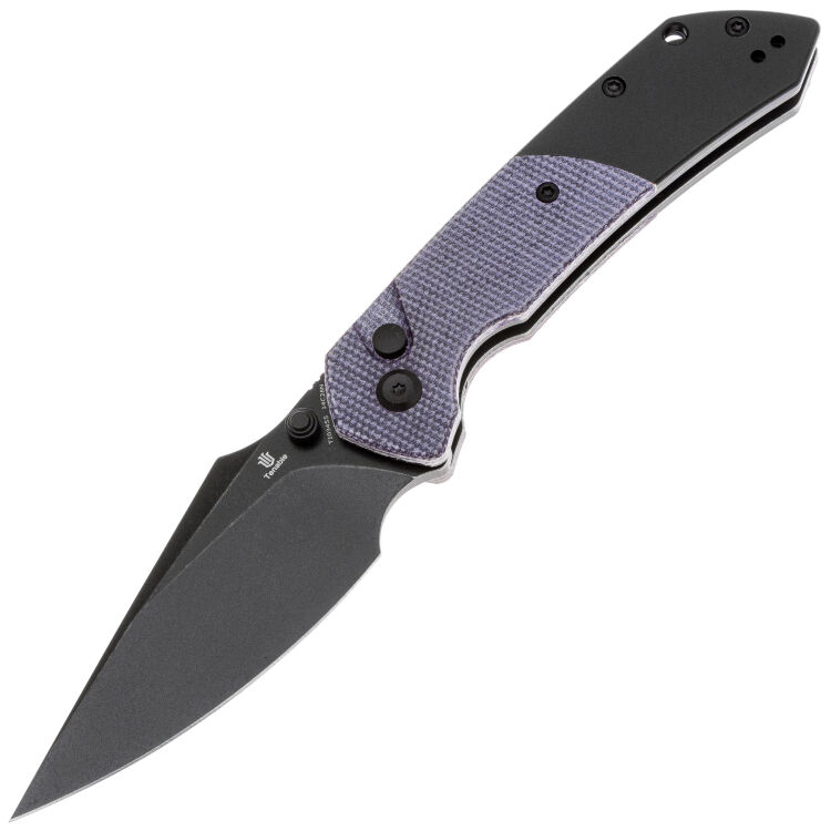 Нож Tenable Fenrir Button Lock blackwash сталь 14C28N рукоять Purple Micarta/Blackwash Aluminum