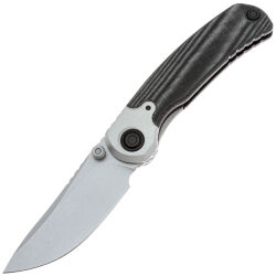 Нож Kizer Pioneer stonewash сталь Nitro-V рукоять Micarta/Grey Aluminium