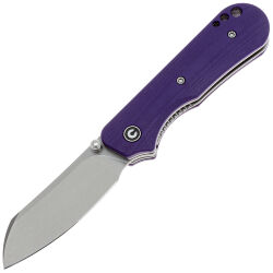 Нож CIVIVI Crabby stonewash сталь 14C28N рукоять Purple G10 (C24055-2)