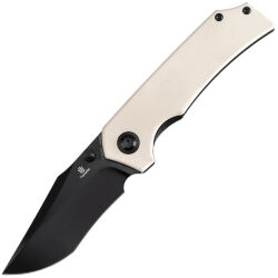Нож Tenable Fermi black TiCn сталь 14C28N рукоять Ivory White G10