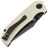 Нож Tenable Fermi black TiCn сталь 14C28N рукоять Ivory White G10