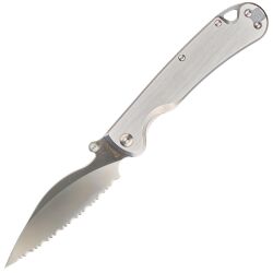 Нож Daggerr Pelican frame lock serrated satin сталь D2 рукоять Stainless steel
