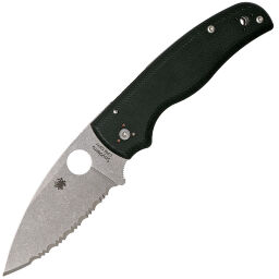 Нож Spyderco Shaman Serrated сталь S30V рукоять G10 (C229GS)