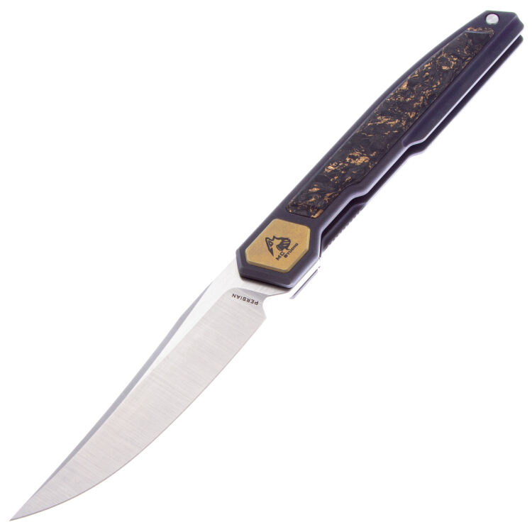 Нож Maxace (MC Studio) Persian cталь M390 рукоять Ti/Dark Purple CF