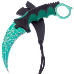 Нож керамбит Viking Nordway CS GO Turquoise Web рукоять пластик (CS0091)