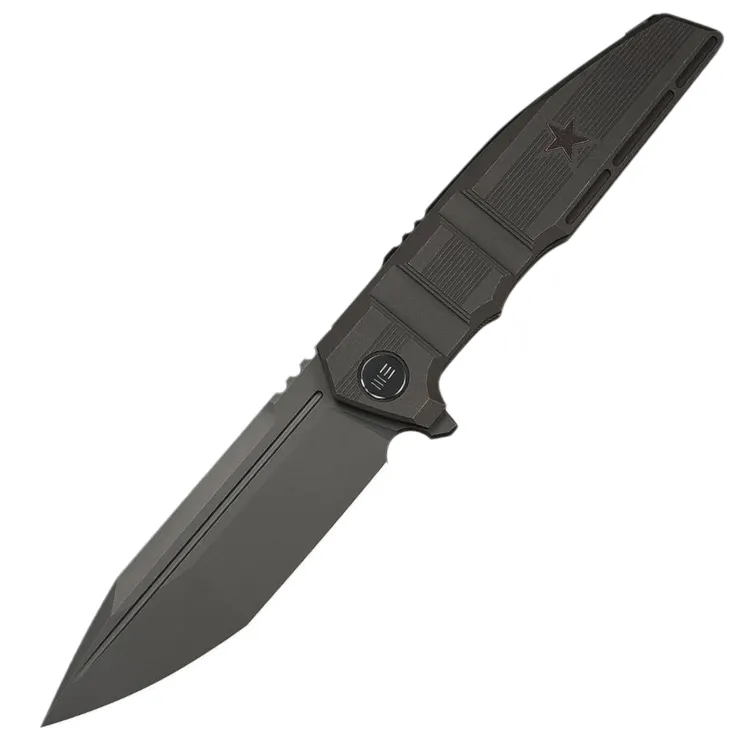 Нож WE Knife Breach dark gray stonewash сталь M390 рукоять Charcoal Gray Titanium (WE25077-1)