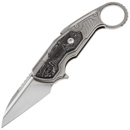 Нож WE Knife Yardbird satin сталь CPM-20CV рукоять Bead Blasted Ti/Aluminum Foil CF (WE22021-3)