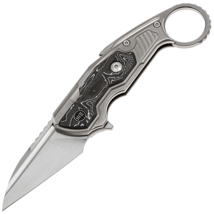 Нож WE Knife Yardbird satin сталь CPM-20CV рукоять Bead Blasted Ti/Aluminum Foil CF (WE22021-3)