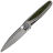 Нож Rike Baidi-S сталь M390 рукоять Grey Ti/Green CF