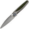 Нож Rike Baidi-S сталь M390 рукоять Grey Ti/Green CF