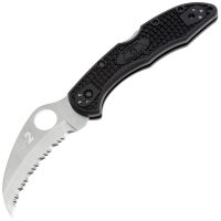 Нож Spyderco Tasman Salt 2 Serrated сталь H-2 рукоять Black FRN (C106SBK2)