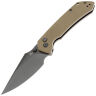 Нож Tenable Fenrir Button Lock grey TiCn сталь 14C28N рукоять Sand G10