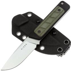 Нож Kizer Smolt stonewash сталь 14C28N рукоять Micarta/Black G10