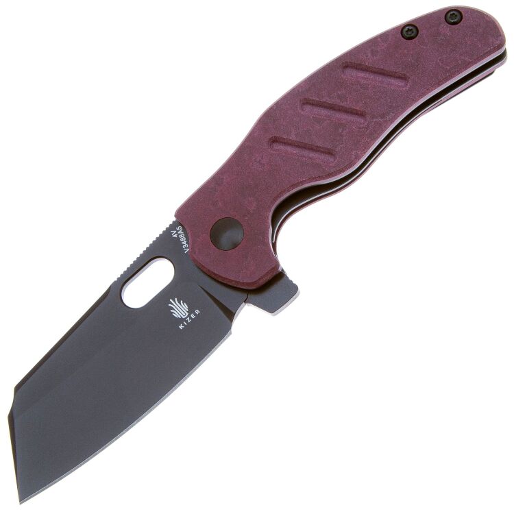 Нож Kizer C01c Mini black сталь CPM-4V рукоять Red Richlite