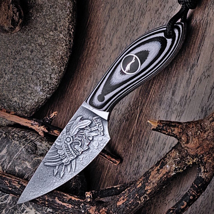 Нож Волчий Век МикроМасичька Custom Индеец сталь N690 WA рукоять Black/White G10