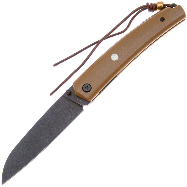 Нож Petrified Fish Patte blackwash сталь 12C27 рукоять Tan G10