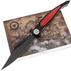 Нож Reptilian Билли Бонс-03 Black сталь VG-10 рукоять Red G10