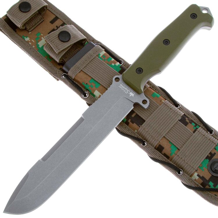 Нож Kizlyar Supreme Survivalist-X сталь AUS-8 Tacwash рукоять Green G10