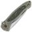 Нож WE Knife Button Lock Kitefin satin сталь CPM-20CV рукоять Green Ti/Jungle Wear FatCarbon
