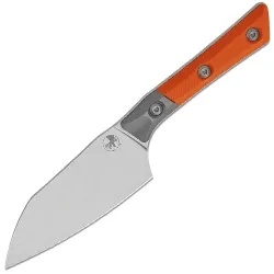 Нож кухонный Microtech 4" Santoku сталь M390MK рукоять Ti/Ember Orange G10 (3300B-10EM)