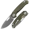 Нож Vosteed Zander stonewash сталь S35VN рукоять Olive Green Aluminum