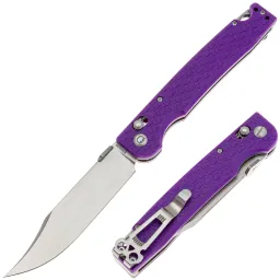 Нож Daggerr Pike DL stonewash сталь 8Cr14MoV рукоять Purple FRN