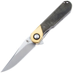 Нож Kizer Comet сталь 154CM рукоять Green Micarta/Brass