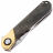 Нож Kizer Comet сталь 154CM рукоять Green Micarta/Brass
